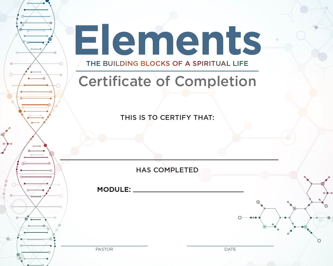 Elements Certificate of Completion (Digital)