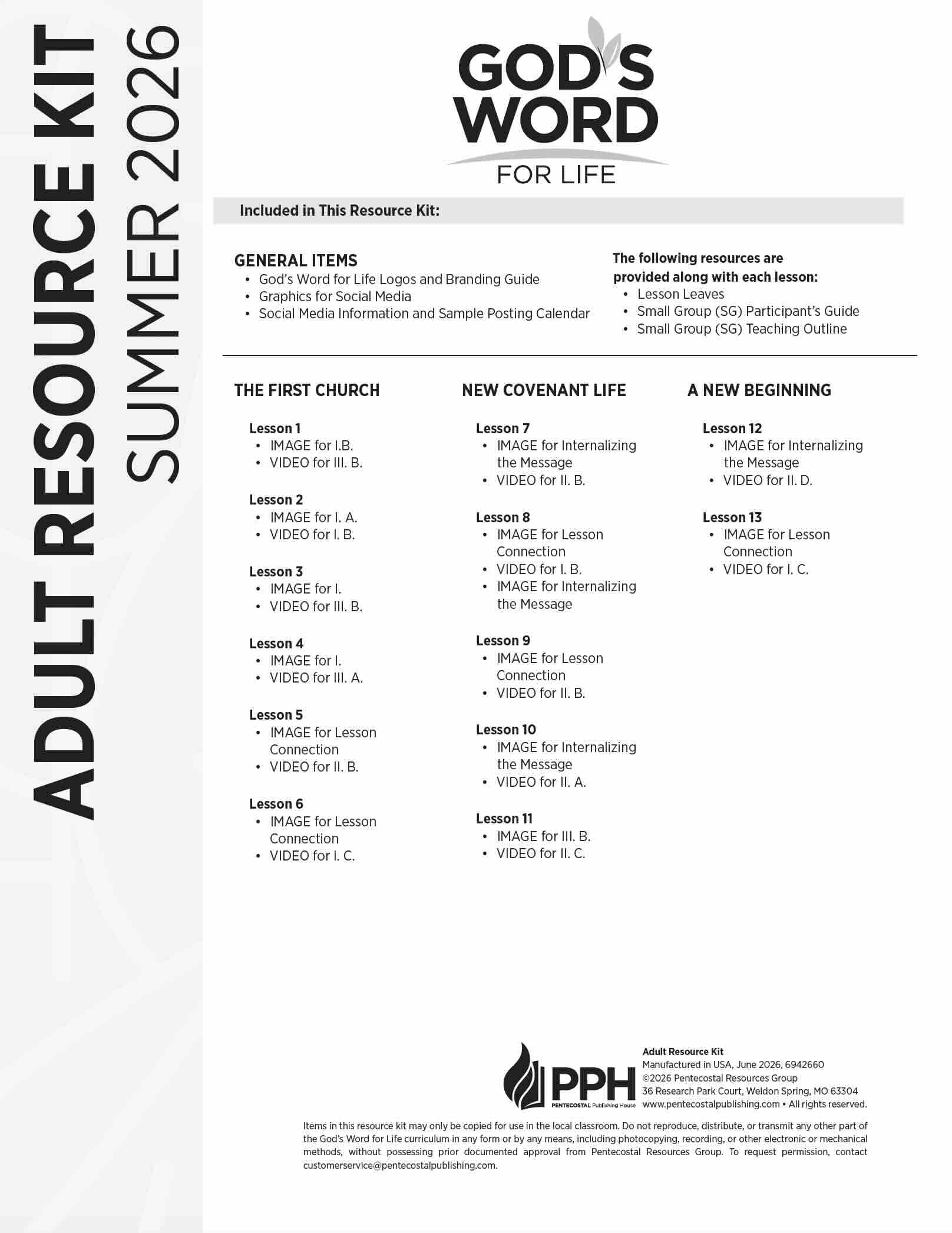 Adult Resource Kit (Digital) Summer 2026