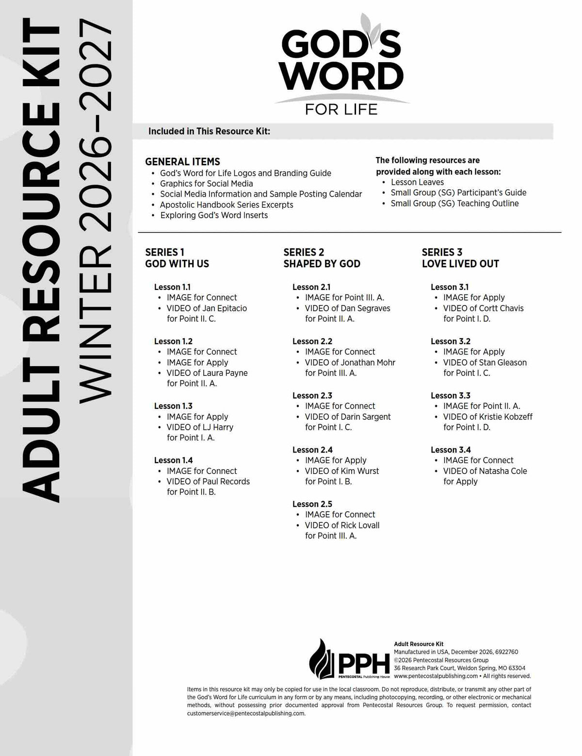 Adult Resource Kit (Digital) Winter 2027