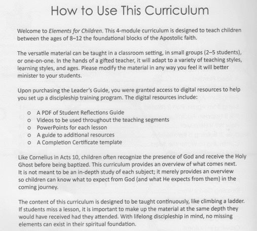 Elements for Children with Downloads