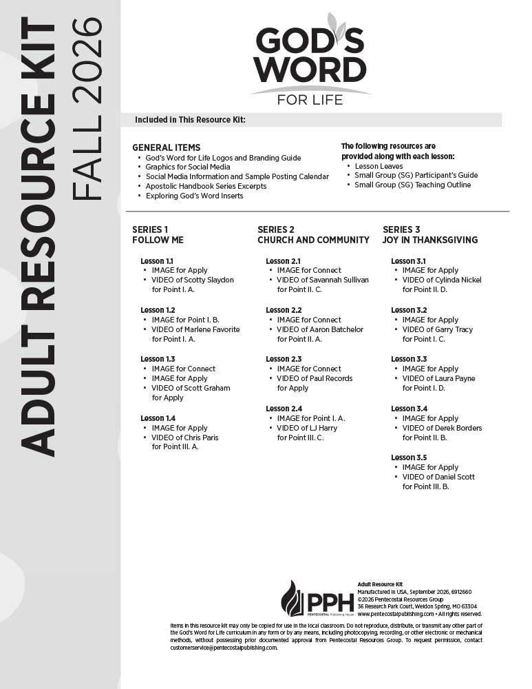 Adult Resource Kit (Digital) Fall 2026